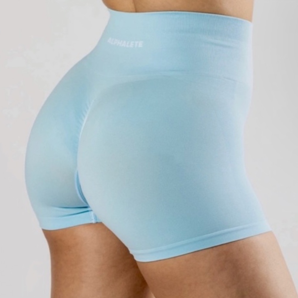 Alphalete amplify arctic blue shorts